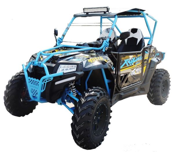 400cc GVX Gas Golf Cart UTV 4x4 With Rear Flip Seat Street Legal Light Package All Wheel Drive - BLACK - Image 8