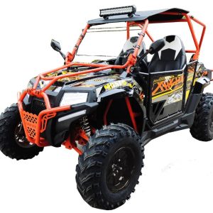400cc GVX Gas Golf Cart UTV 4x4 With Rear Flip Seat Street Legal Light Package All Wheel Drive - BLACK - Image 9