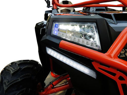 400cc GVX Gas Golf Cart UTV 4x4 With Rear Flip Seat Street Legal Light Package All Wheel Drive - BLACK - Image 11