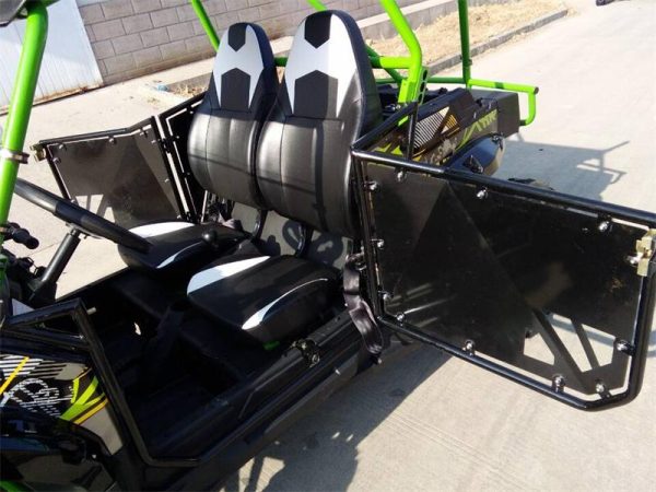 400cc GVX Gas Golf Cart UTV 4x4 With Rear Flip Seat Street Legal Light Package All Wheel Drive - BLACK - Image 17