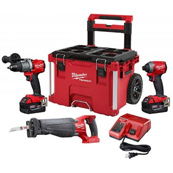 Milwaukee M18 FUEL 18-Volt Brushless Cordless Combo Kit 2997-23SPO with Two 5.0