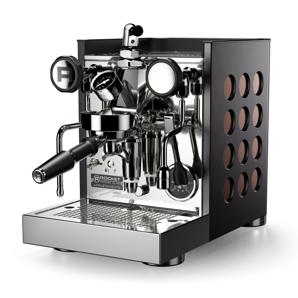 Rocket Espresso Appartamento TCA Espresso Machine with Flow Control – Black and Copper
