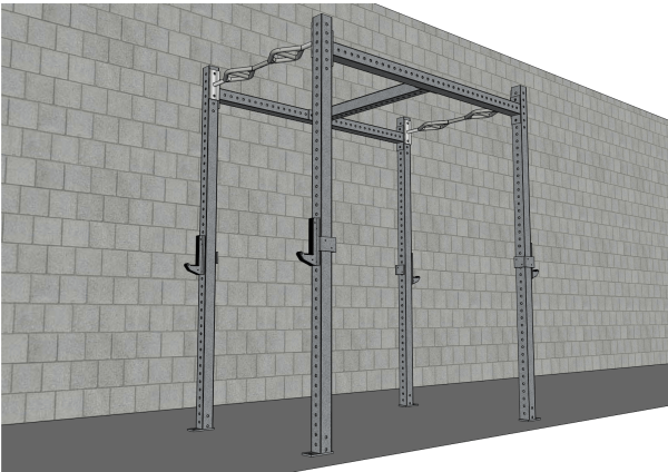 Kit TGrip Commercial 4′ Wide Rig – 3×3 Steel – Functional Multi-Grip Pull-Up – Sandwich Style J-Hooks