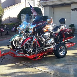 Dual Ride-Up SRL Folding Motorcycle Trailer - Image 13