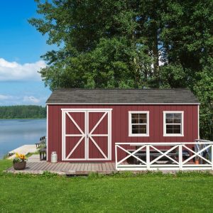 Handy Home Rookwood 10 ft. W x 18 ft. D Solid + Manufactured Wood Storage Shed with Floor