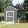 Handy Home Rookwood 10 ft. W x 8 ft. D Solid + Manufactured Wood Storage Shed