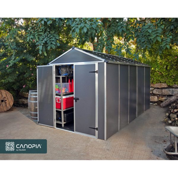 Canopia by Palram Rubicon 6 ft. W X 12 ft. D Aluminum Storage Shed - Image 11
