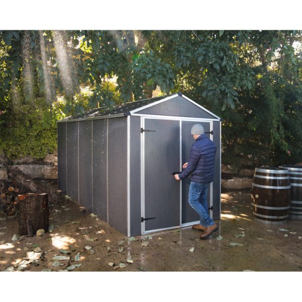 Canopia by Palram Rubicon 6 ft. W X 12 ft. D Aluminum Storage Shed - Image 6