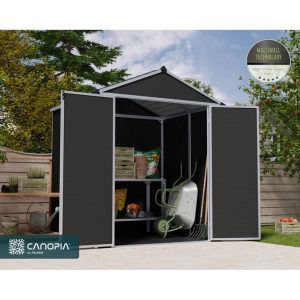 Canopia by Palram Rubicon 6 ft. W x 5 ft. Polycarbonate Storage Shed - Image 8