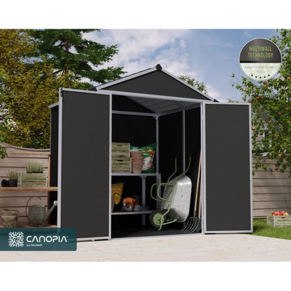Canopia by Palram Rubicon 6 ft. W x 5 ft. Polycarbonate Storage Shed - Image 8