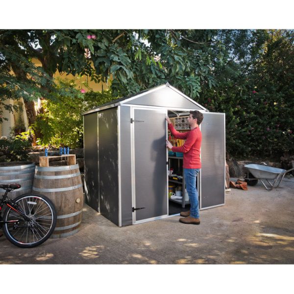 Canopia by Palram Rubicon 6 ft. W x 5 ft. Polycarbonate Storage Shed - Image 2