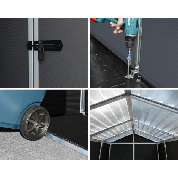Canopia by Palram Rubicon 6 ft. W x 8 ft. D Aluminum Storage Shed - Image 5