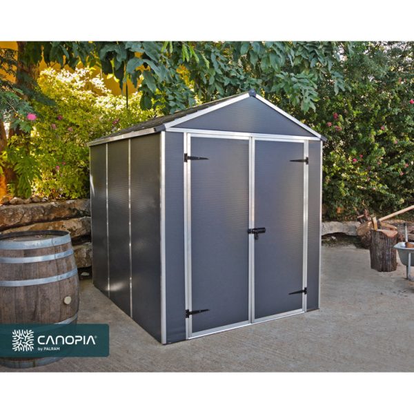 Canopia by Palram Rubicon 6 ft. W x 8 ft. D Aluminum Storage Shed - Image 6