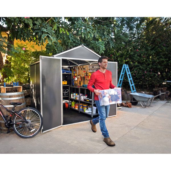 Canopia by Palram Rubicon 6 ft. W x 8 ft. D Aluminum Storage Shed - Image 2
