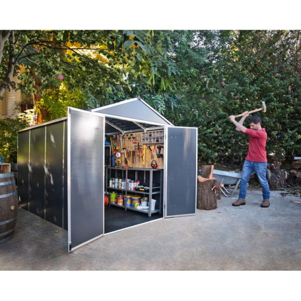 Canopia by Palram Rubicon 6 ft. W x 9 ft. D Aluminum Storage Shed - Image 2