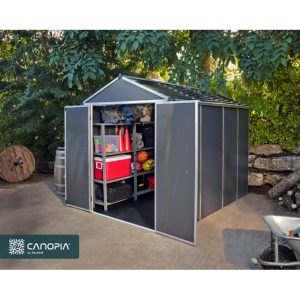 Canopia by Palram Rubicon 6 ft. W x 9 ft. D Aluminum Storage Shed - Image 11