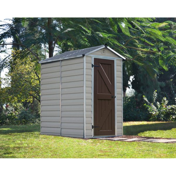 Canopia by Palram SkyLight 4 ft W x 6 ft D Polycarbonate Shed – Tan - Image 2