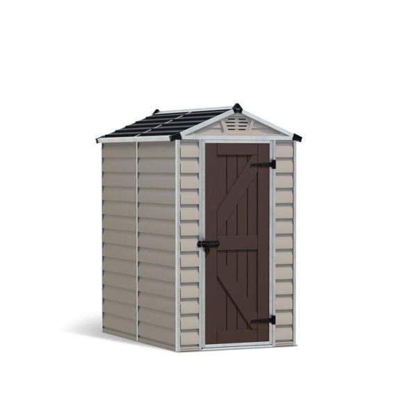 Canopia by Palram SkyLight 4 ft W x 6 ft D Polycarbonate Shed – Tan - Image 5