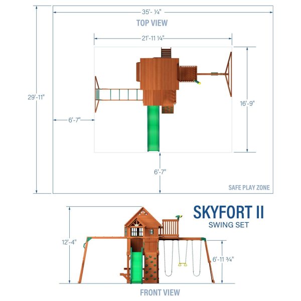 Skyfort II Swing Set - Image 4