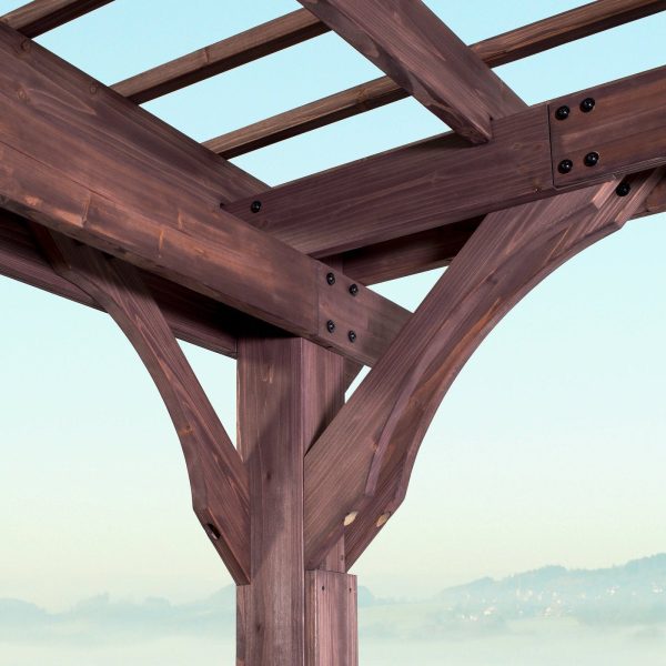 14×10 Somerville Pergola – Walnut Stain - Image 7