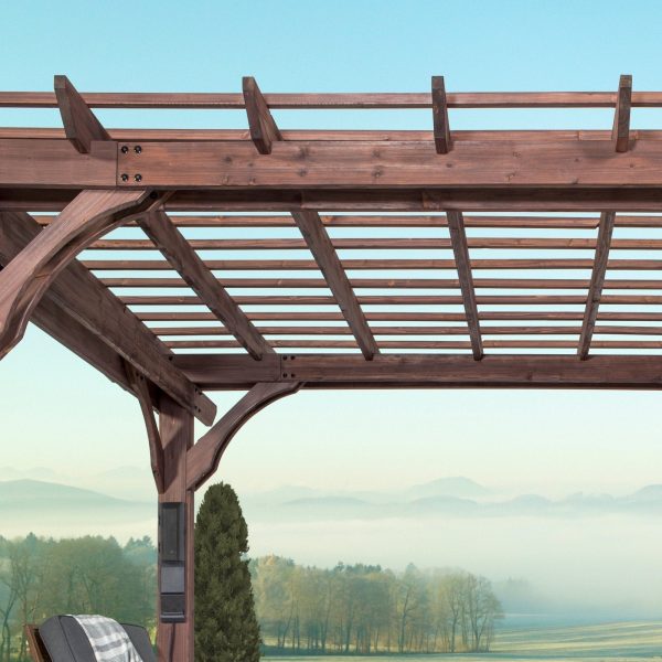 14×10 Somerville Pergola – Walnut Stain - Image 6