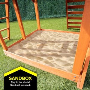 Sportspower Oak Grove Wooden Swing Set with Lifetime Warranty on 8′ Blow Molded Slide - Image 9
