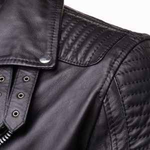 Micheals Biker style leather jacket with Snap buttons closure - Image 5