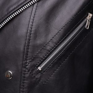 Micheals Biker style leather jacket with Snap buttons closure - Image 6
