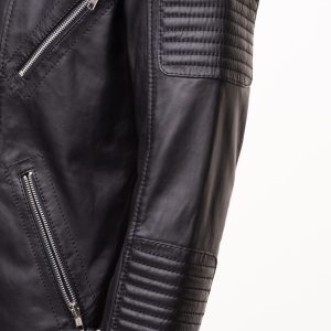 Micheals Biker style leather jacket with Snap buttons closure - Image 7