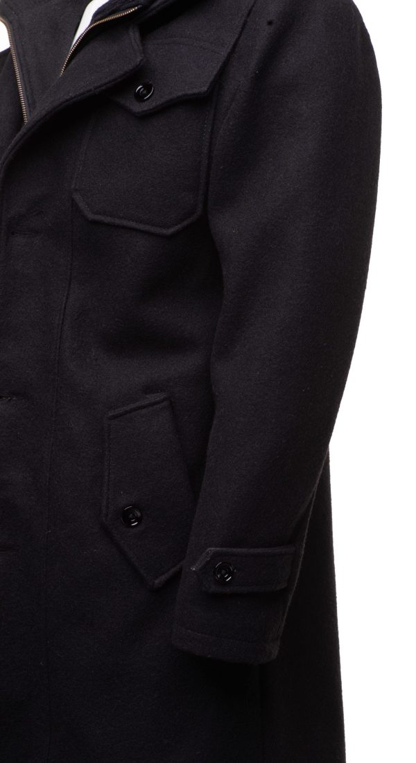 Black Wool 3/4 length trench coat - Image 6
