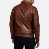 Inferno brown leather jacket for men - Image 3