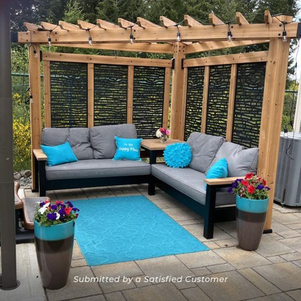 Tuscany Cabana Pergola with Conversation Seating – Bamboo Panels - Image 8
