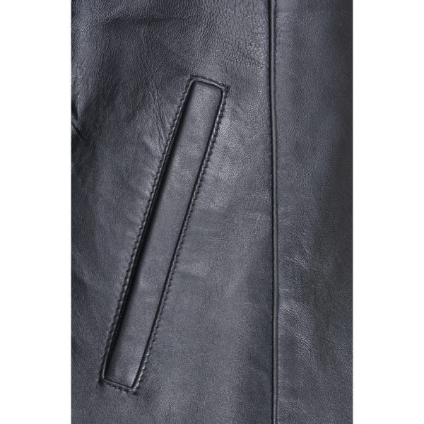 Bandit Black Cafe Racer Heavy Leather Jacket - Image 6