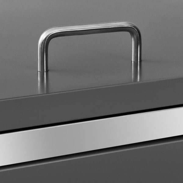 VidaXL Garbage Can Storage Wheelie Bin Trash Can Enclosure Stainless Steel - Image 3
