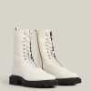Maren white leather snake boots for women - Image 4