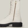 Maren white leather snake boots for women - Image 3