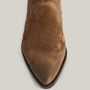 Fion brown suede boots for women - Image 2