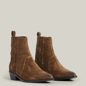 Fion brown suede boots for women - Image 4