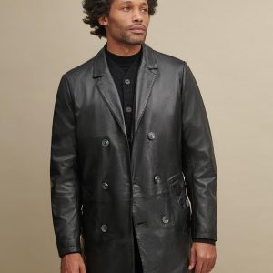 Eric double breasted black jacket for men