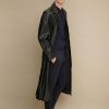 Murray black leather trench coat for men - Image 4