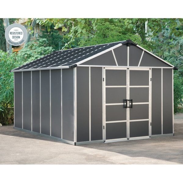 Canopia by Palram Yukon 11 ft. W x 13 ft. D Plastic Storage Shed - Image 2