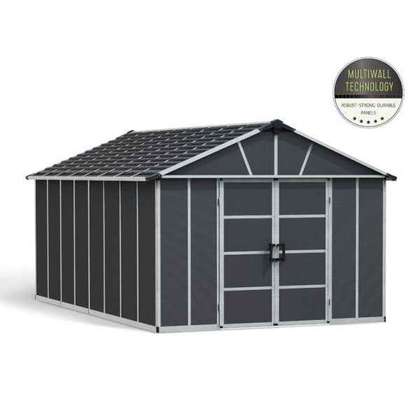 Canopia by Palram Yukon 11 ft. W x 17 ft. D Plastic Storage Shed - Image 3