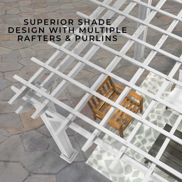 16′ X 12′ Traditional Steel Pergola - Image 8
