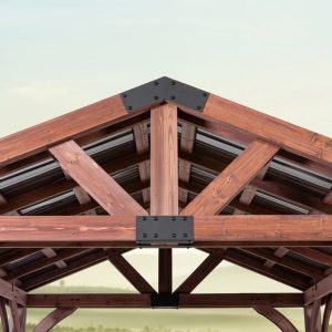 Arlington 12′ X 12′ Solid Wood Patio Gazebo - Image 3