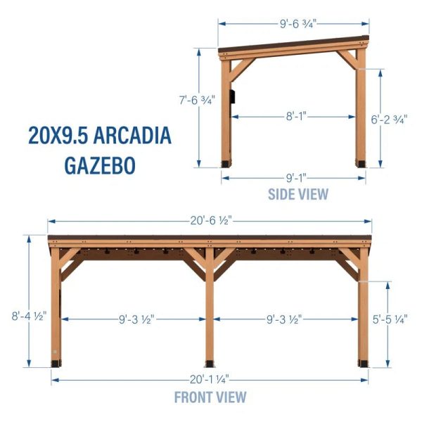 20 Ft. W X 9.5 Ft. Patio Gazebo - Image 3