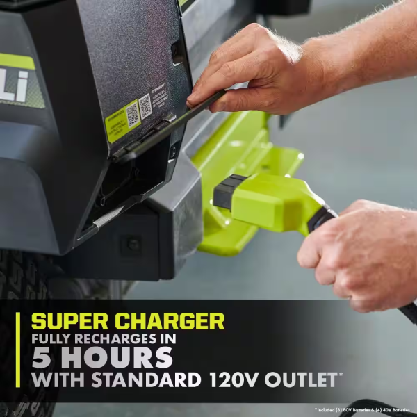 80V HP Brushless 54 In. Battery Electric Cordless Zero Turn Riding Mower (3) 80V Batteries (4) 40V Batteries and Charger - Image 15