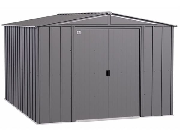 Arrow 10×12 Classic Steel Storage Shed Kit – Charcoal