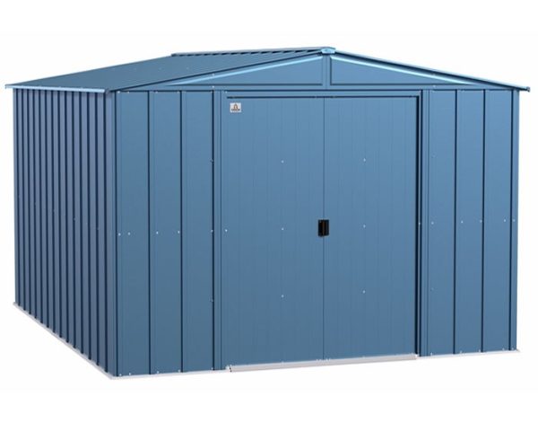 Arrow 10×12 Classic Steel Storage Shed Kit – Blue Gray