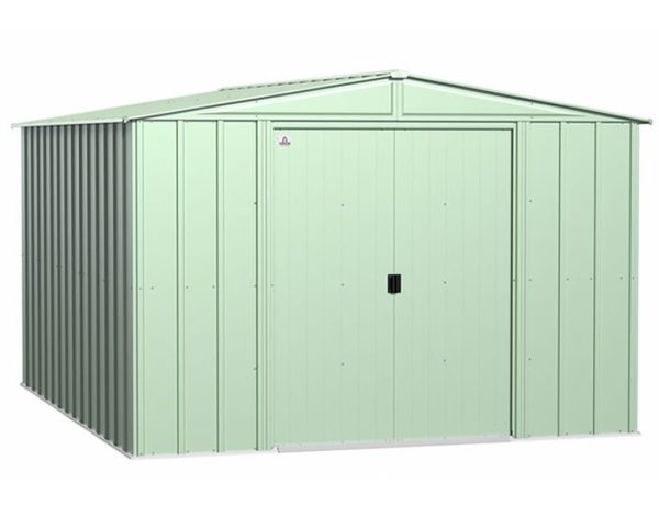 Arrow 10×12 Classic Steel Storage Shed Kit – Sage Green