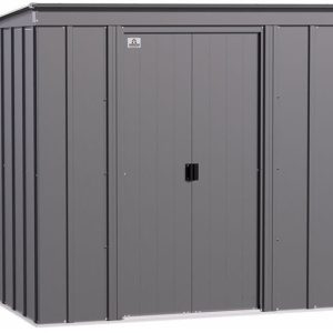 Arrow 6×4 Classic Steel Storage Shed Kit – Charcoal